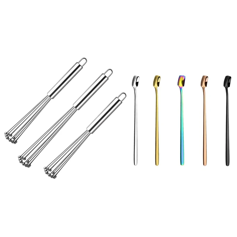 

Hot-3X Ball шарик с венчиком, проволочный венчик Egg Whisk,Ball Whisk & 5X смешивание, перемешивание ложка, для кофе, коктейлей, напитков