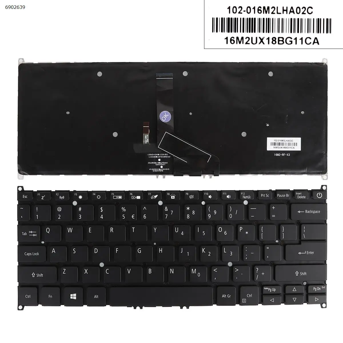 US Laptop Keyboard for ACER SWIFT 3 SF314-56G SF314-55 SF314-55G S40-10 SF314-56 BLACK Backlit