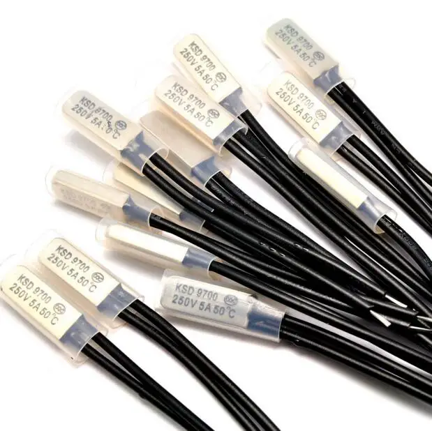 Термопереключатель 40C 50C 80C 60C 100C NO NC нормально открытый закрытый 250 В 5 А термостат