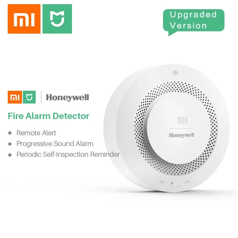 

Xiaomi Mijia Honeywell Fire Alarm Smoke Detector Sensor Zigbee Audible Visual Alarm Notication Work With Mi Home APP By Phone