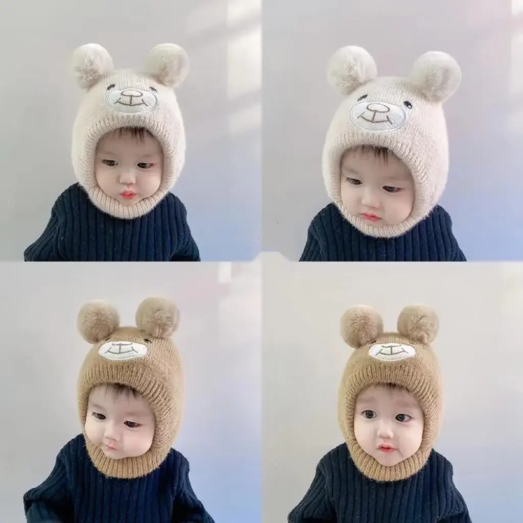 

Baby Hat Autumn Winter Cute Super Cute Children's Hat Boys Girls Baby Knitted Hat Baby Ear Protection Hat Han Baby Accessories
