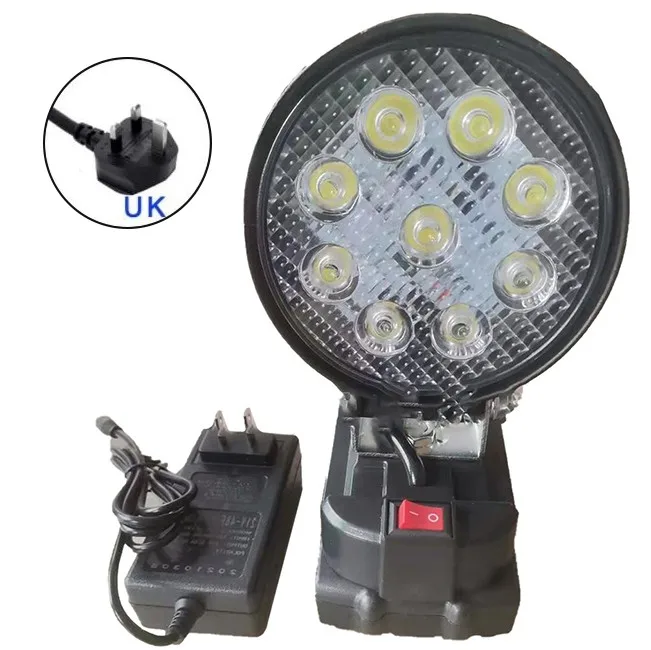 

Camping Home LED Work Light Flashlight 18V 4 Inch Australia Charger EU UK