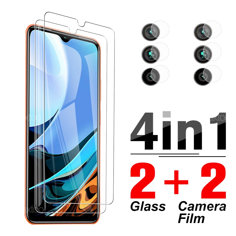 

4IN1 Camera HD Screen Protector Protective Glass For Xiaomi Redmi 9T 9A 9C 9CNFC NFC 9i 9 T On For Redmi9T Film J19S M2010J19SG