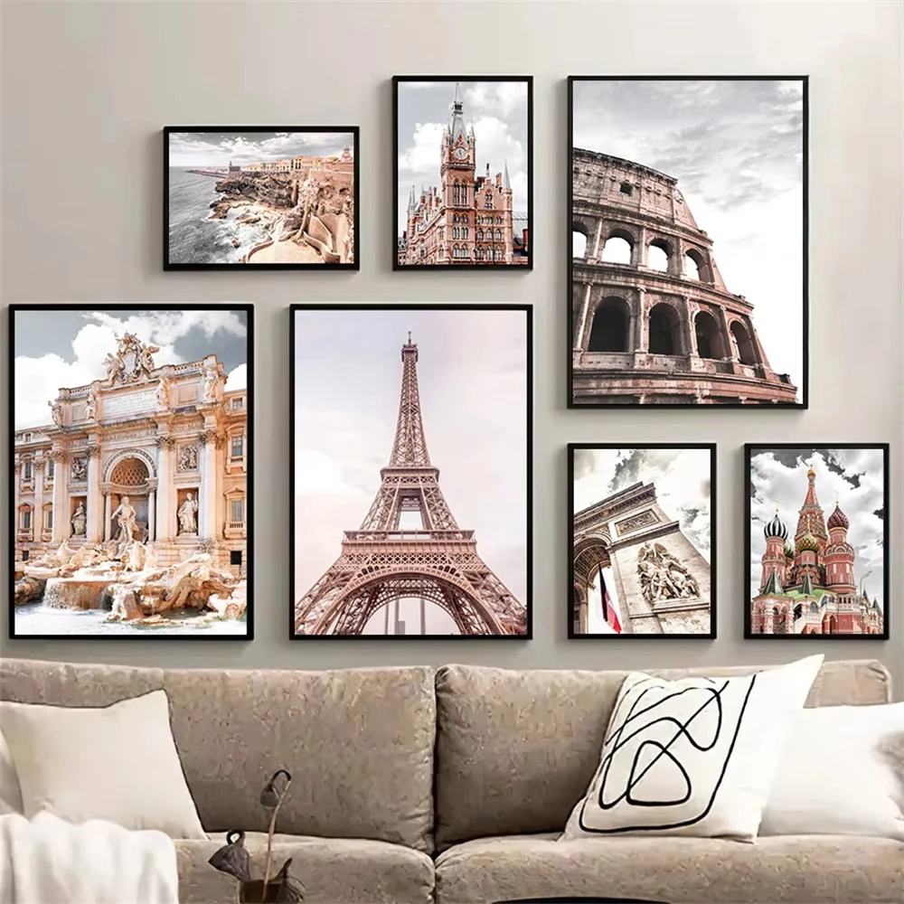 Итальянская версия Париж-башня настенное искусство скандинавский городской