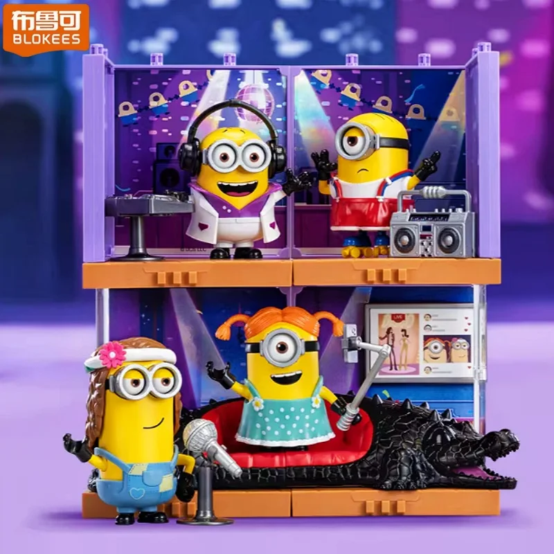 Фото Конструктор Blokees Minions Magic Edition: Фабрика джема, 3D-модель микро-сцены, версия 1, набор для сборки персонажей мультфильмов №3