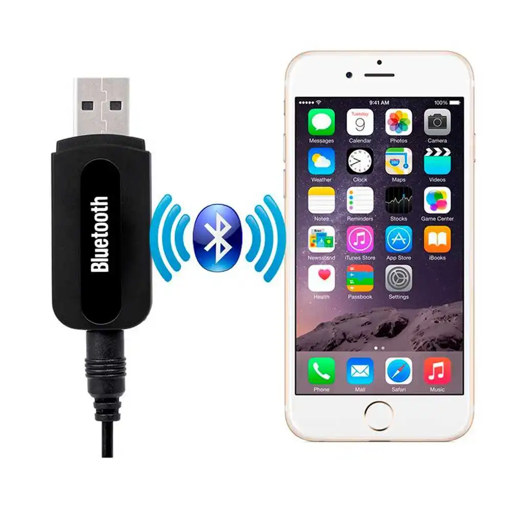 3 5 мм к USB Bluetooth приемник AUX аудио BT музыкальный адаптер кабель черный для
