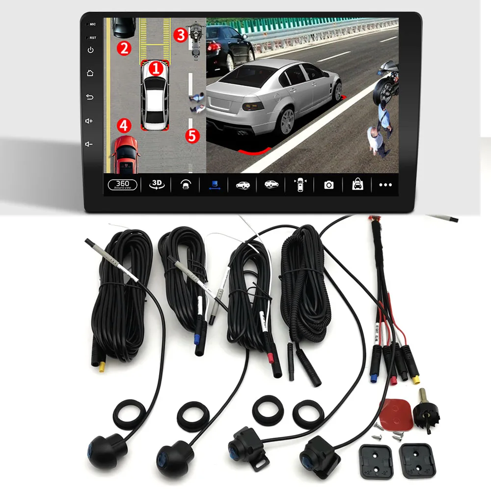 

360° Camera 1080P HD Rear / Front / Left / Right 360 Panoramic Accessories for Car android Radio 4.9