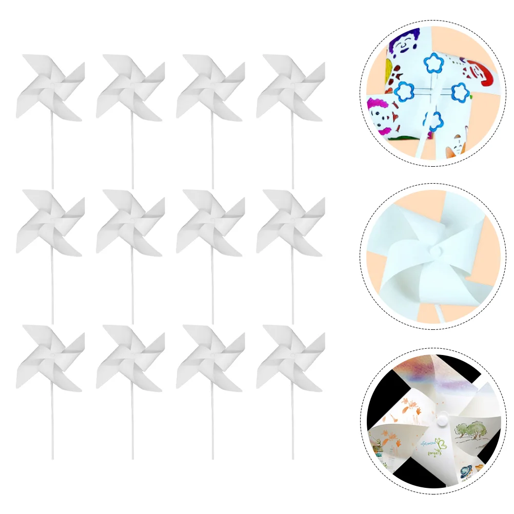 

Pinwheels Diy Paper Pinwheel Windmill Windmills Blankcraftkids Wind White Garden Toys Spinners Graffiti Crafts Kit Lawn Children