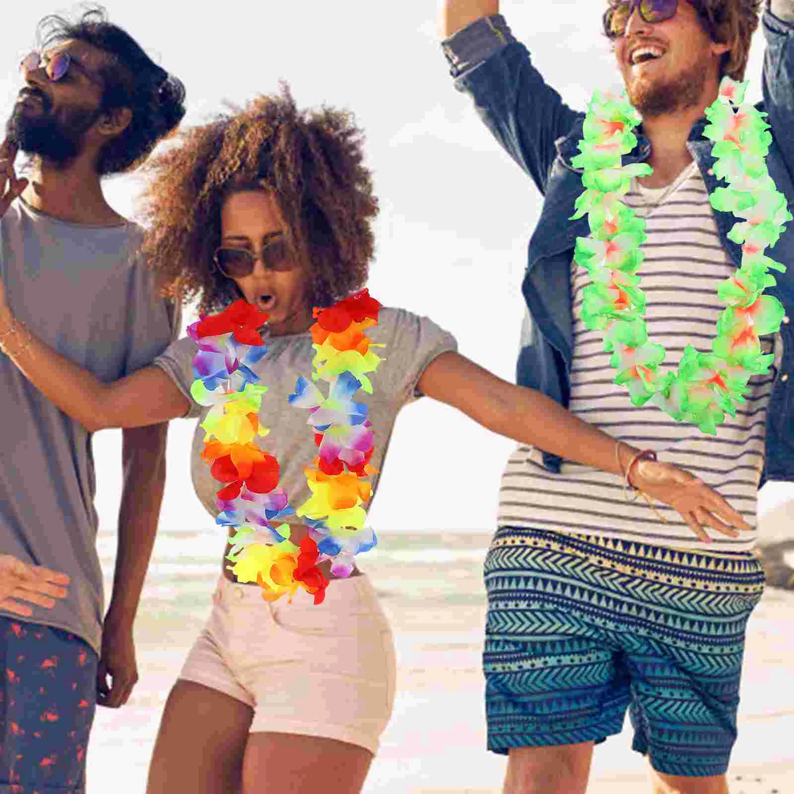 Гавайский орнамент гавайская гирлянда из леев декоративные венки для вечеринок