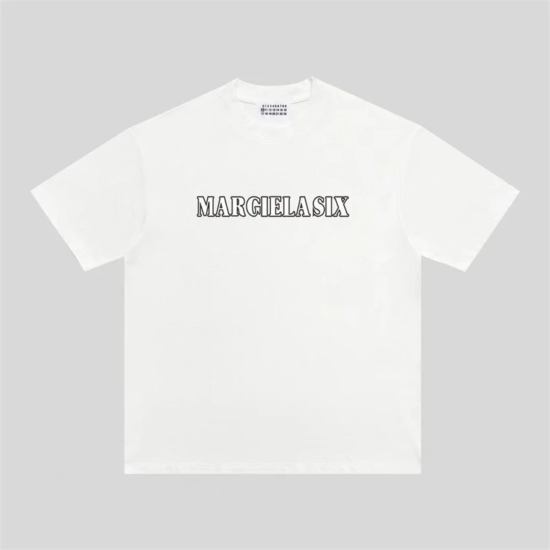 

Y2K MM6 Margiela T-Shirt Men Women High Quality Casual Black White T Shirts Tops Tee GYM