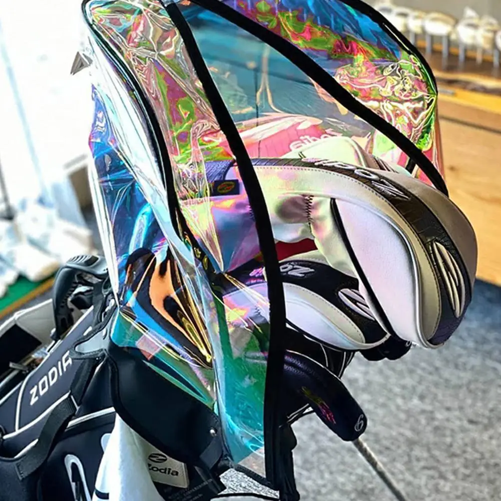 Golf Bag Rain Cover Waterproof Hood Lightweight Supplies Raincoat Protector Colorful Bags Transparent Club A9h0