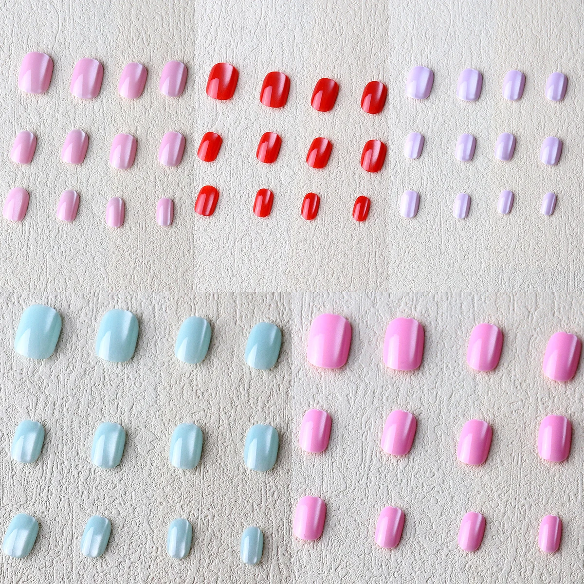 120 шт. набор детских накладных ногтей кошачий глаз предварительно клеевые