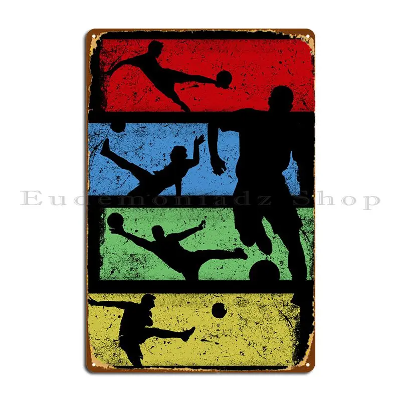 

Винтажный металлический постер с надписью на тему футбола