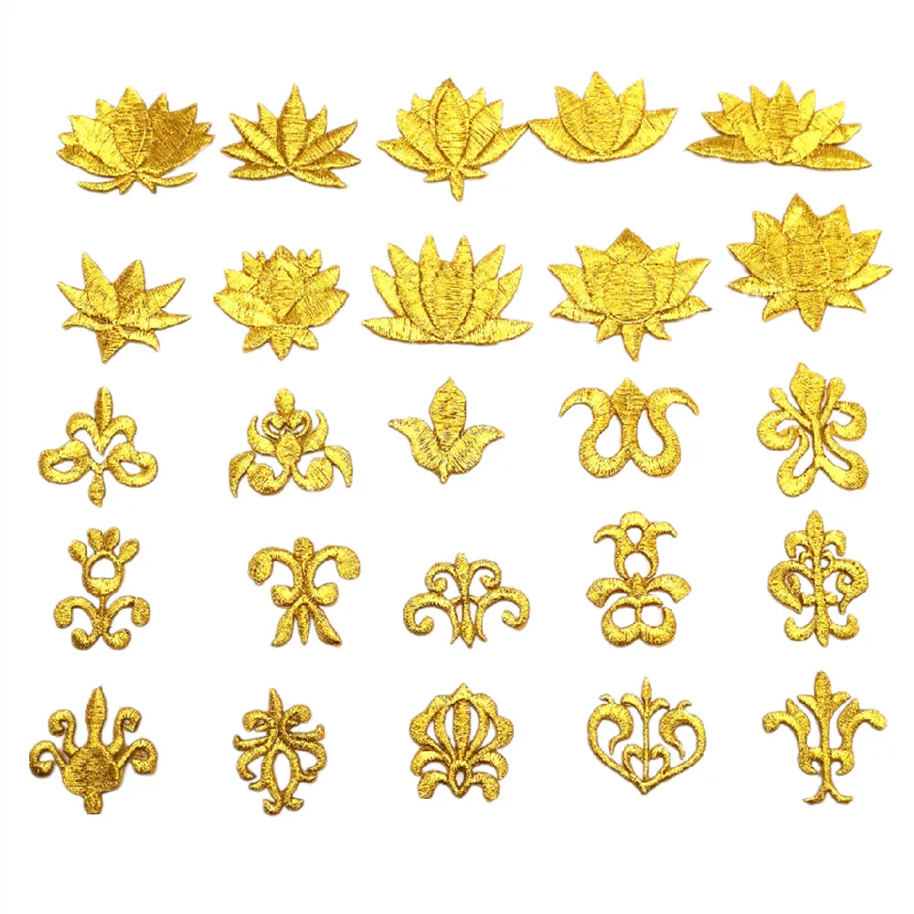 On Flower Appliqued Cosplay Costumes Lotus Flower Trims Crown Appliques