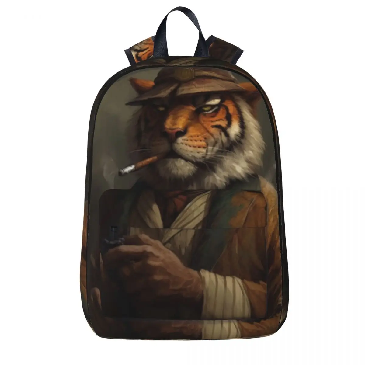 

Tiger Backpack Gangster-style Godfather Trekking Backpacks Youth Design Large School Bags Fashion Rucksack