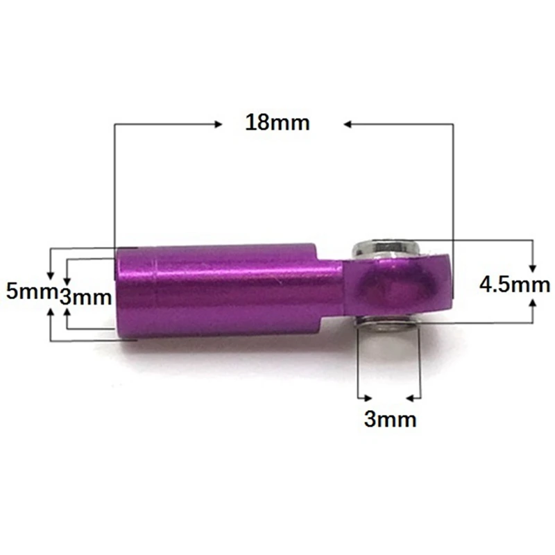 1Pair Metal M3 Tie Rod End Ball Joint Link Head Holder For 1/8 1/10 1/12 1/14 1/16 1/18 RC Crawler Truck Car