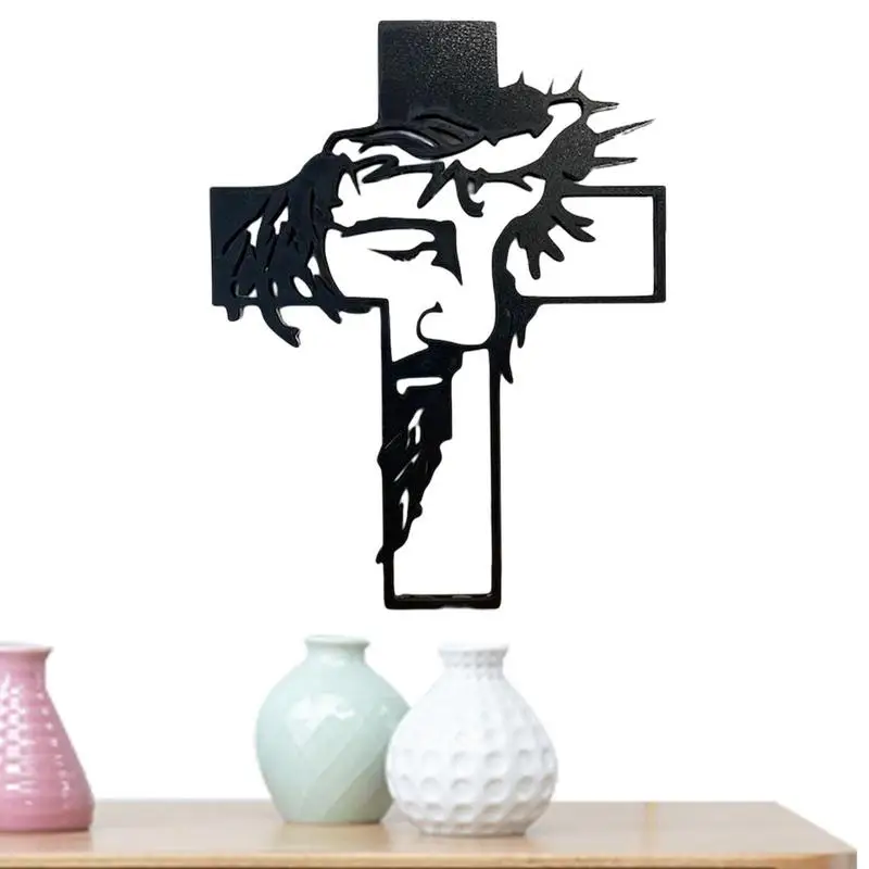 

Jesus Cross For The Wall Decorative Wood Hanging Wall Cross Hollow Out Cross Wall Art Decor For Home Living Room Church School