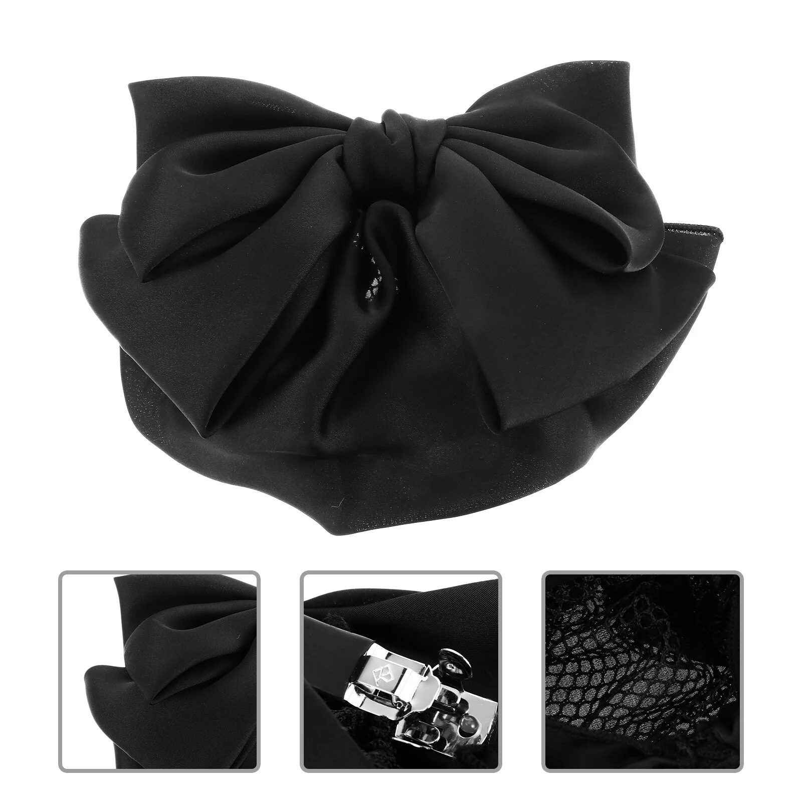 

Flower Head Hair Clip Women Bow Decoration Barrettes Girls Hairpin Cloth Bun Cover Miss Accessories
