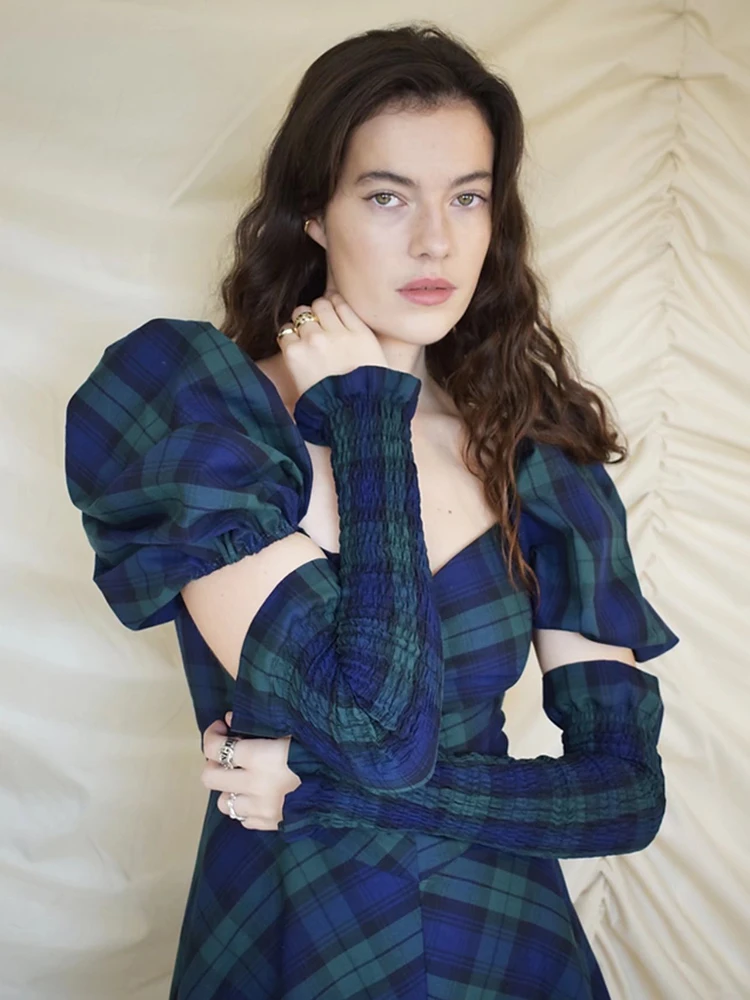 

Платье-трапеция женское Плиссированное с коротким рукавом и цветочным принтом