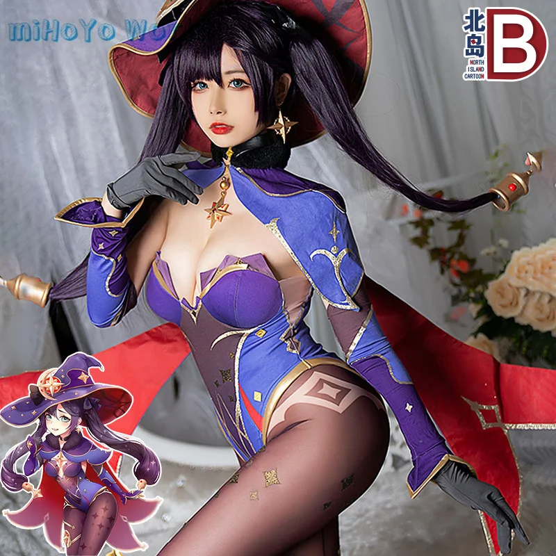 

Косплей-Униформа MiHoYo Genshin Impact Game Mona, костюм мондштатта Cos, милый костюм волшебника Doujin, комикс с искусственными элементами