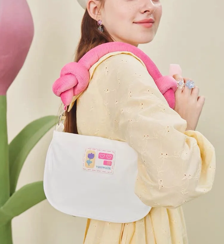 

Floral Pattern Women Shoulder Bag Fashion Stuffed Cotton Ladies Underarm Bags Texture Female Small Square Clutch Purse Handbags