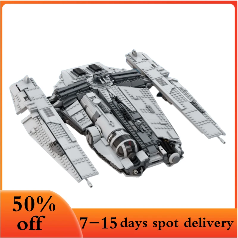 

New 1601pcs Fondor Haulcraft Play Set Scale Spce Customized MOC-123456 Authorize Assembly toy DIY Birthday Children Toys Gifts