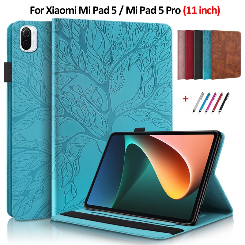 

Tablet Funda for Xiaomi MiPad 5 Mi Pad 5 Pro Case 11 Inch Emboss Tree Flip Wallet Stand Cover for Xiaomi Pad 5 Pro Case Coque