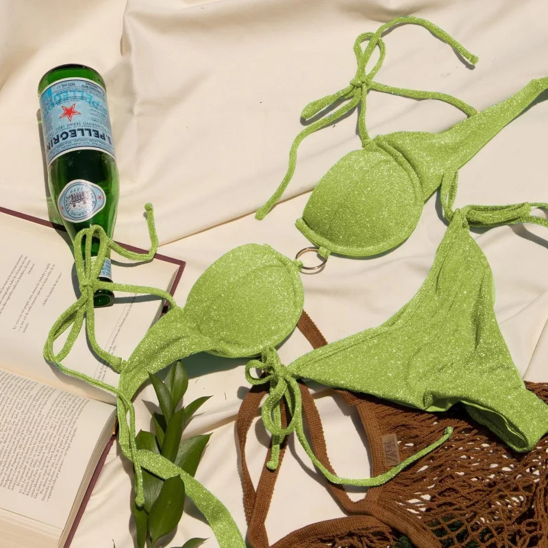 

Комплект микро бикини с эффектом пуш-ап, женский купальник 2023, сексуальный женский купальник, купальный костюм с цветочным принтом, стринги, бикини, купальные костюмы