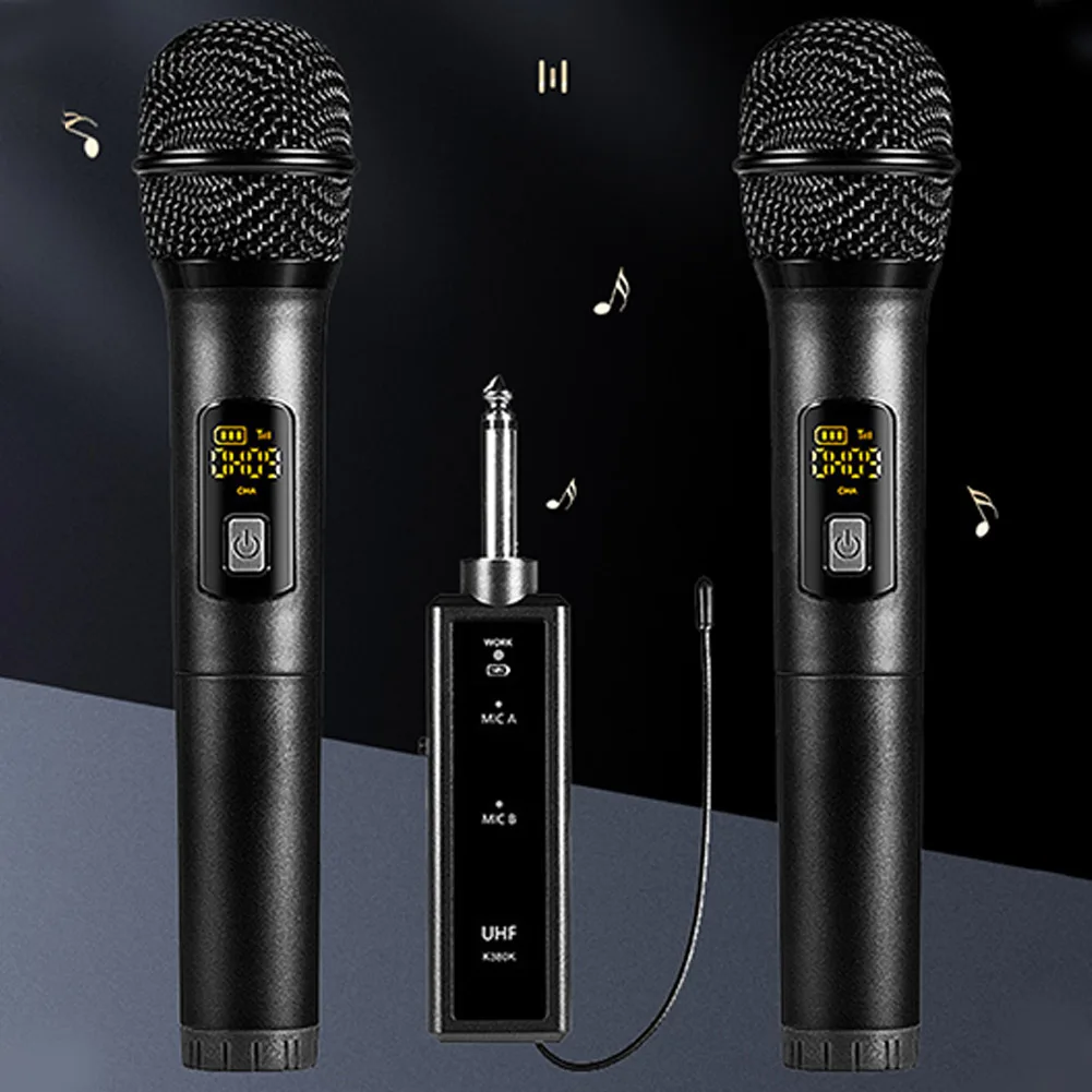 

UHF Ручной микрофон K380K профессиональный беспроводной микрофон с перезаряжаемым приемником динамический микрофон для караоке