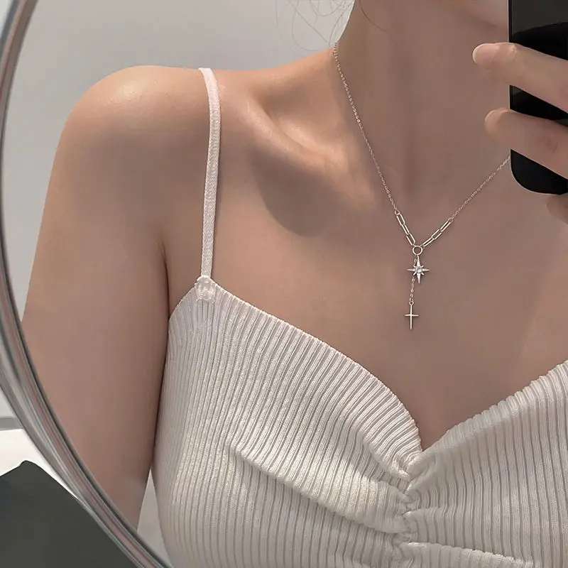 

Star Necklace For Women Luxury Jewelry 2023 Fashion Designer Clavicle Chain