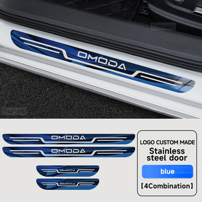 

Автомобильная накладка на порог из нержавеющей стали для Chery OMODA 5 C5 E5 FX 2022-2023 2024, защитная пластина, аксессуары для салона автомобиля