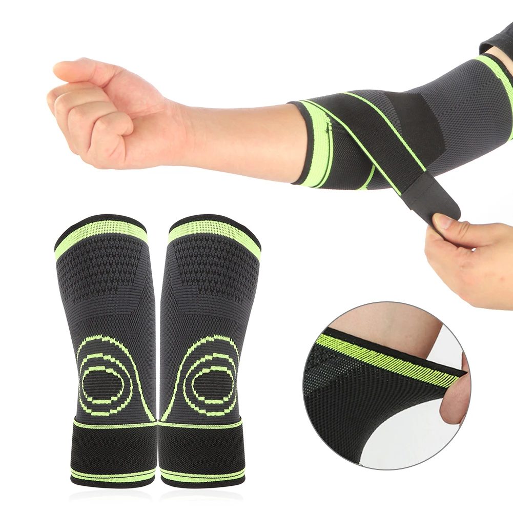 

Elastic Breathable Fix Elbow Support Compression Sleeve Brace Cycling Sports Fitness Protective Guard Effectively Prevent Sprain