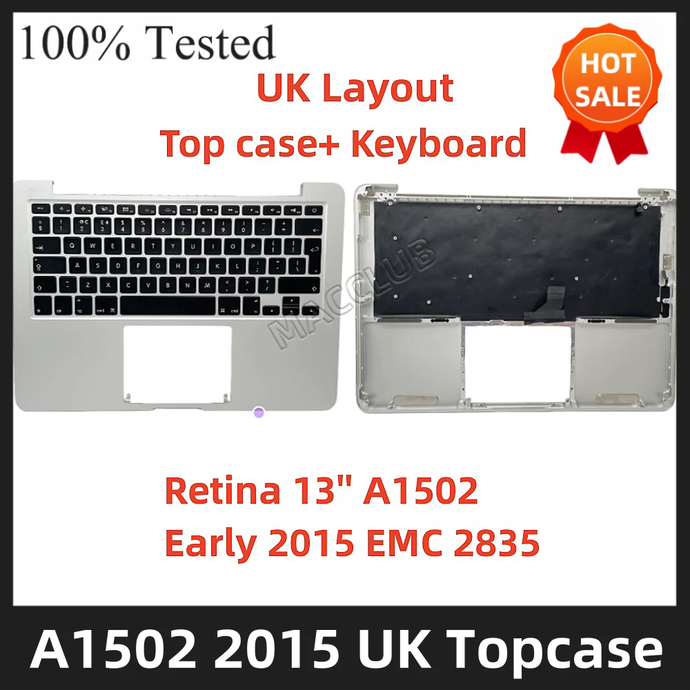 Верхний чехол UK A1502 с клавиатурой для Macbook Pro Retina Early2015 MF839 MF841 EMC2835 Клавиатура