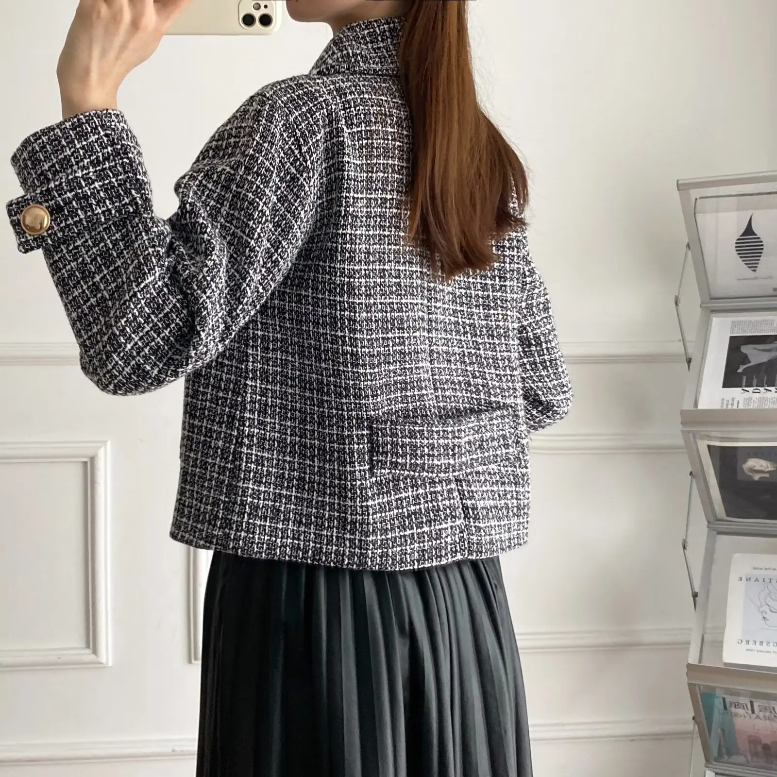 Новинка Осень-зима RZRA2024 Женская модная темпераментная универсальная двубортная