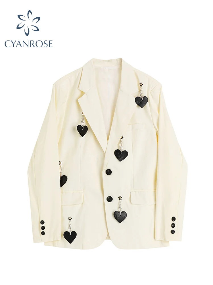 Fashion Vintage Blazer For Women Autumn 2022 New Casual Notched Collar Single-Breasted Long Sleeve Lady Streetear Jacket Female