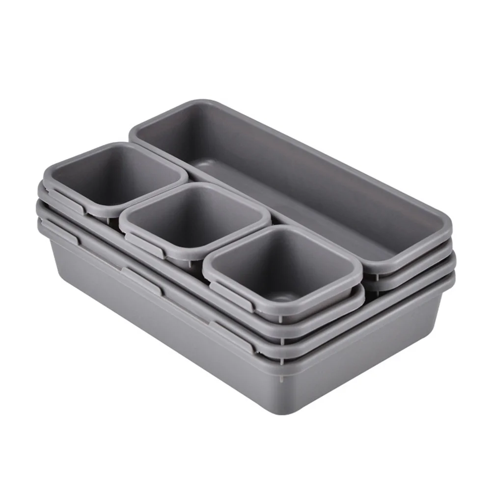 

Drawer Organizer Storage Tray Box Organizers Desk Closetbin Boxes Drawers Toolbox Plasticdresser Socks Holder Divided Flatware
