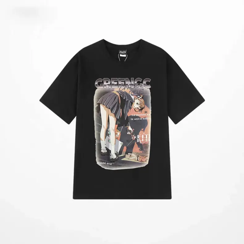 

Hip Hop Streetwear Anime Girl Killer T Shirt Japanese Cartoon Tshirt Summer Men Women Fashion Casual T-shirt Tops Cotton Tees