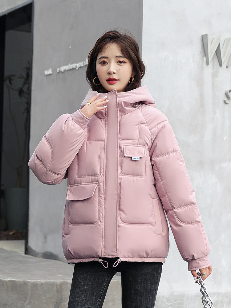 10 Colors Available Women Winter Jacket Hooded Korean Style Loose Oversize Female Padded Warm Coat Parka