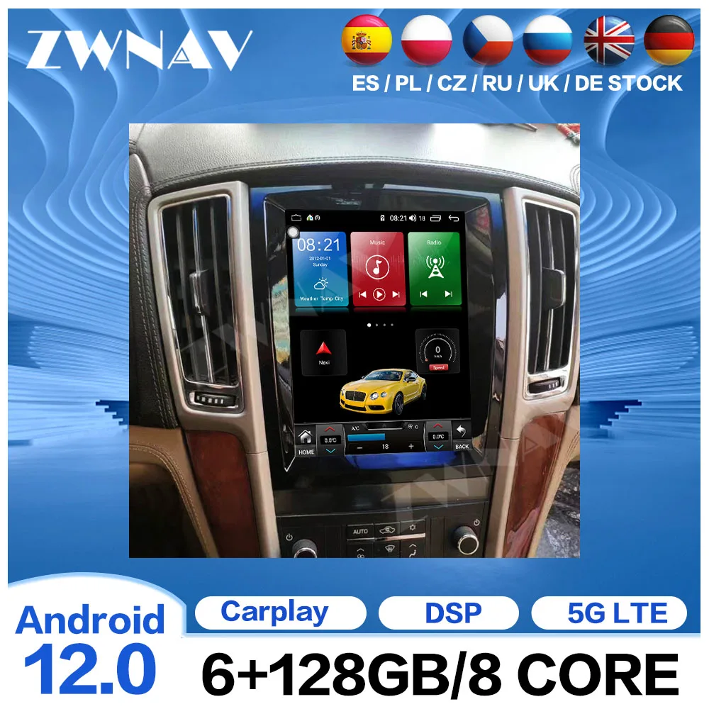 

Автомагнитола Carplay на Android с экраном Tesla для Cadillac Escalade SLS STS 2007-2012, GPS