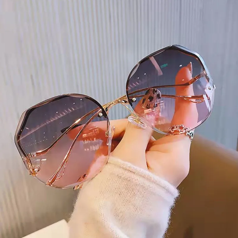 2021 изысканные солнцезащитные очки без градиента в стиле ретро градиентные