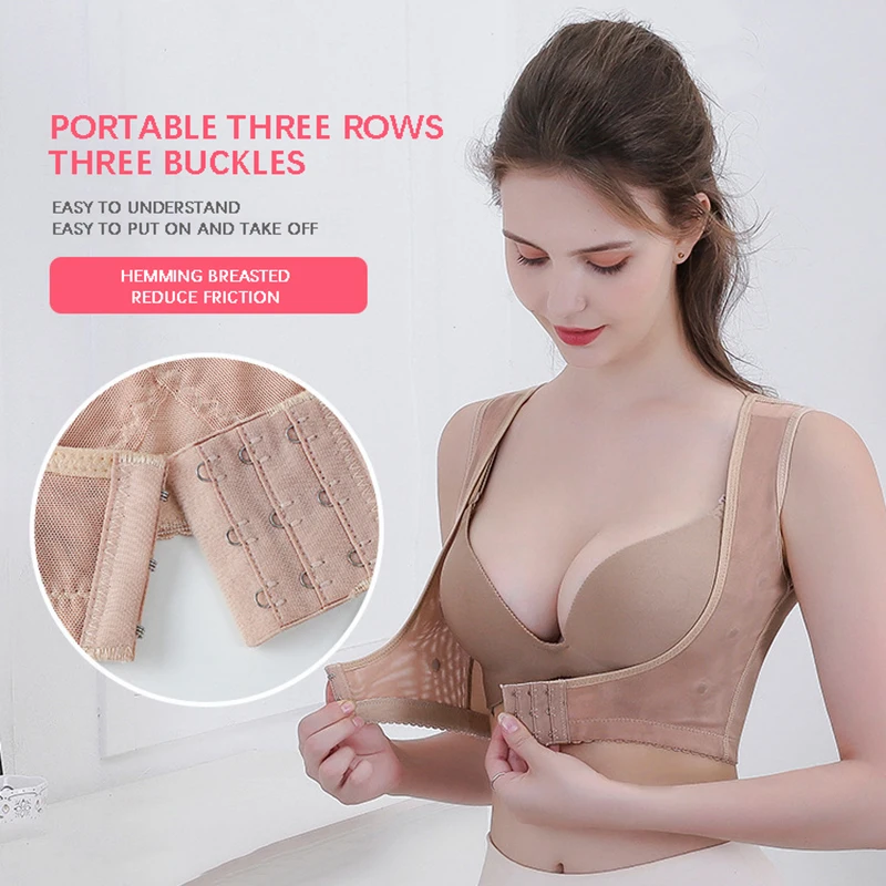 

Chest Support Corrective Underwear Women's Push Up Invisible Hunchback Posture Corrector Body Shaping Top Corset Gather