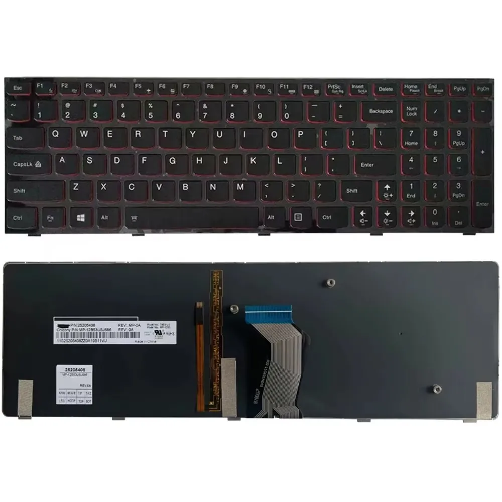 Клавиатура для Lenovo Y590 Y500 Y510P Y500NT с подсветкой американская раскладка