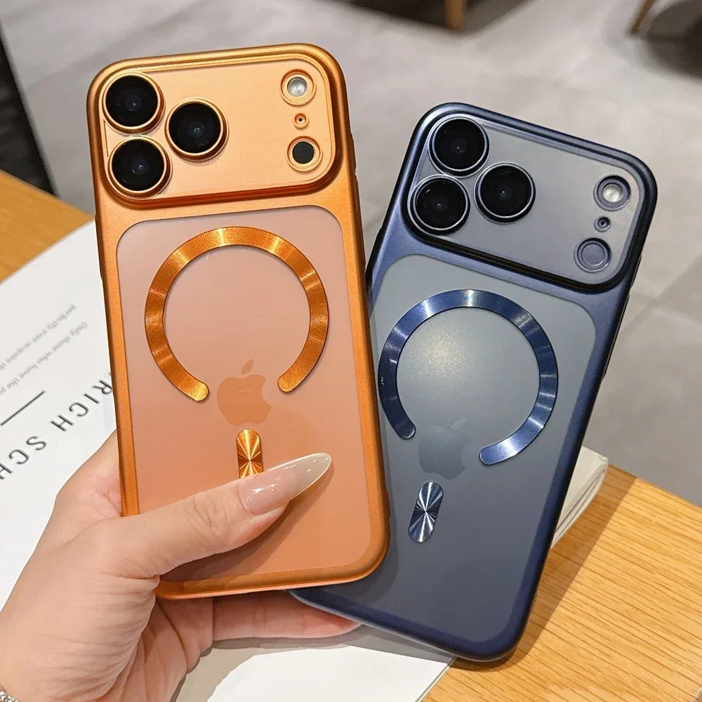Роскошный матовый чехол для Magsafe для iPhone 17 Pro Max 17, воздушный жесткий противоударный защитный чехол для объектива, полупрозрачный чехол (art.: 3920d2bc4fa26) - 3920d2bc4fa26
