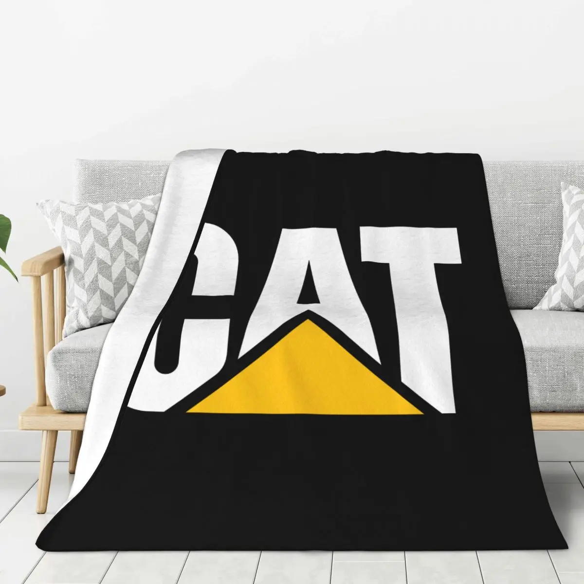 C-Caterpillar кошка экскаватор логотип фланелевое одеяло мягкое и удобное домашнее