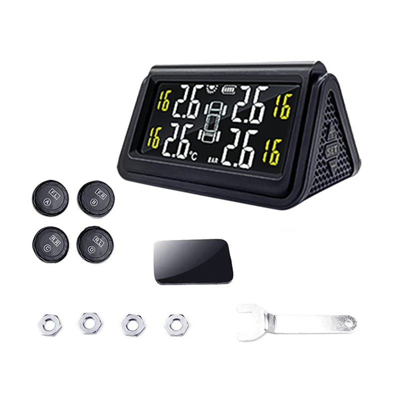 

TPMS Solar Car Tire Pressure Monitoring System 0-3.5 Bar TPMS Wheel Tyre Sensor