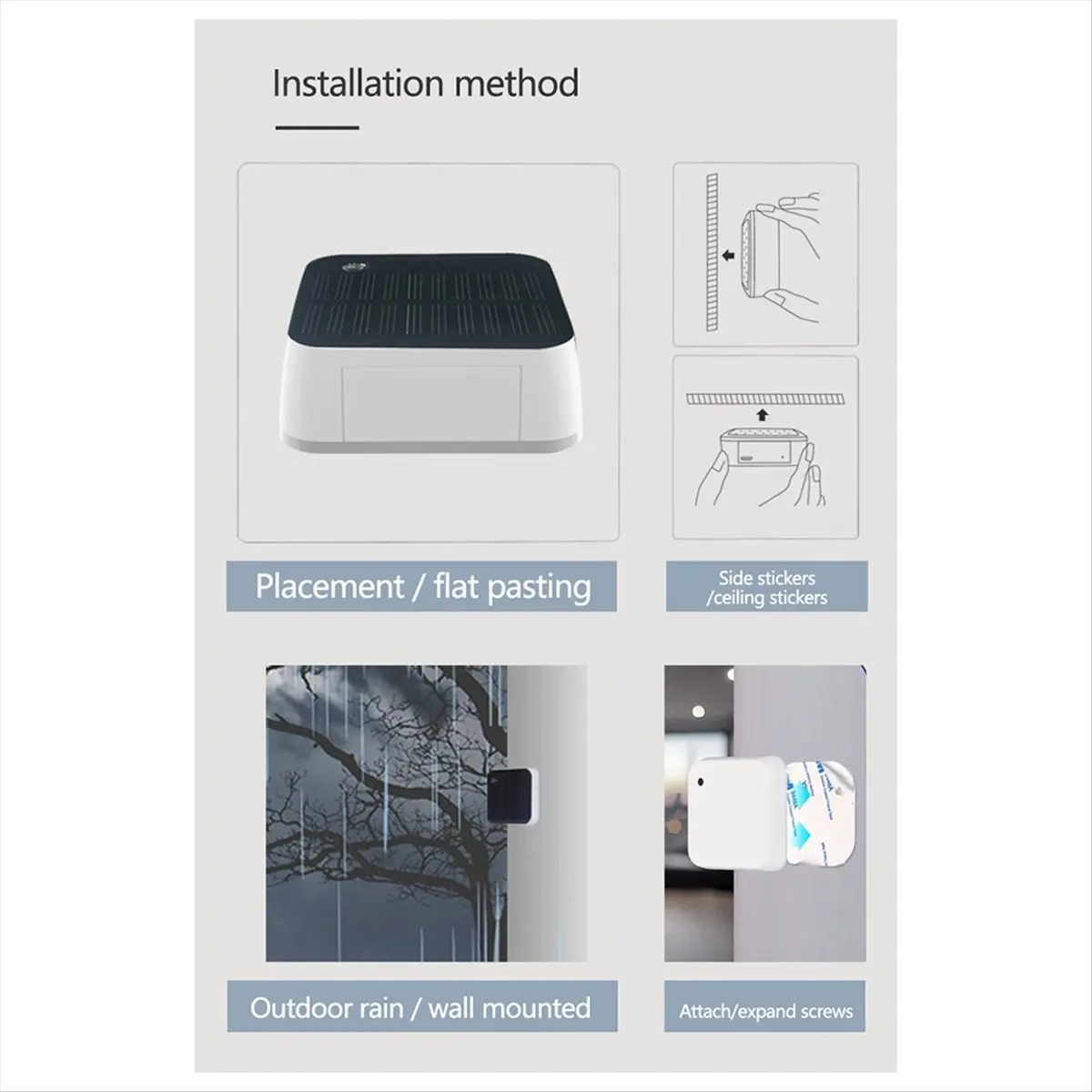 Фото DT75BG Новый датчик освещенности Tuya Zigbee на солнечной батарее, водонепроницаемый IP65, для наружного использования, с функци №3