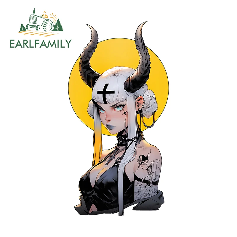 

EARLFAMILY 13 см x 6,7 см AI Demon Girl наклейки дьявол татуировка JDM наклейки устойчивые к царапинам лобовое стекло забавные автомобильные аксессуары
