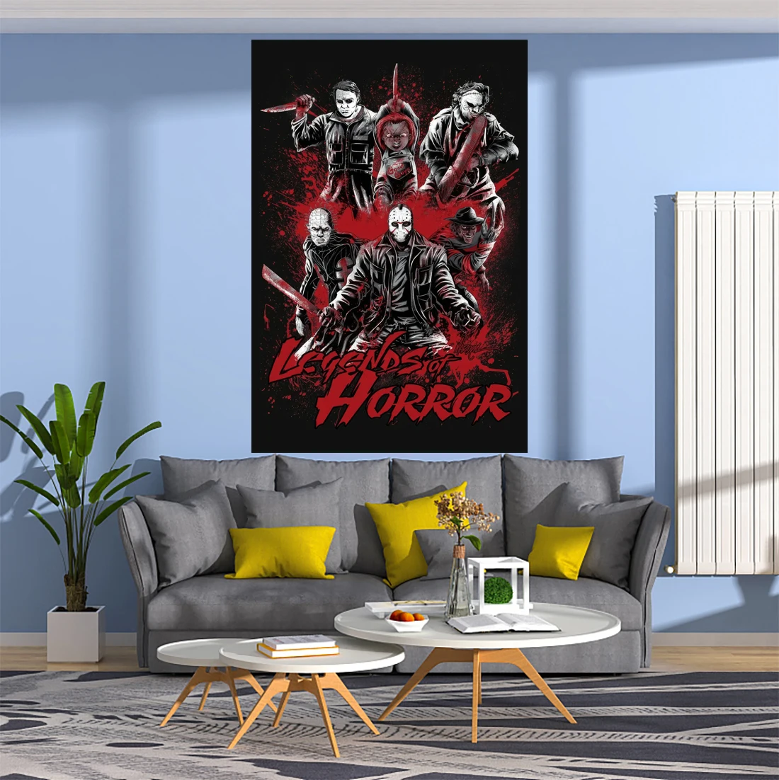 Винтажная масляная живопись гобелен настенные ковры с принтом фильма ужасы по