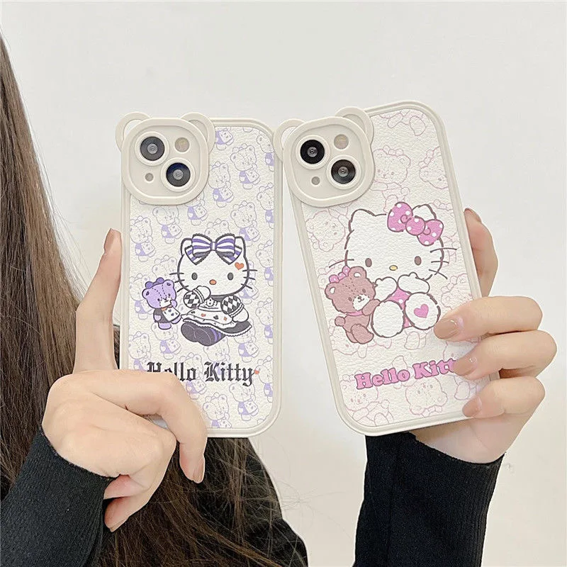 

Hello Kitty 2022 Creative Phone Cases For iPhone 13 12 11 Pro Max Mini XR XS MAX 8 X 7 SE 2022 Anti-fall Back Covers