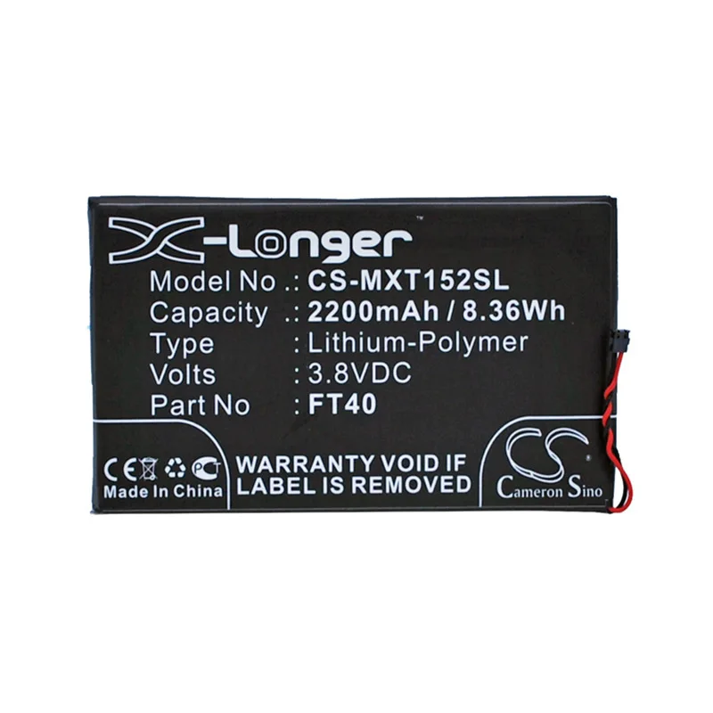 

Applicable Moto rola MOTOE 2nd XT1526 XT1528 FT40 mobile phone battery
